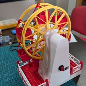 Noria de feria en miniatura con movimiento para montaje Playmobil